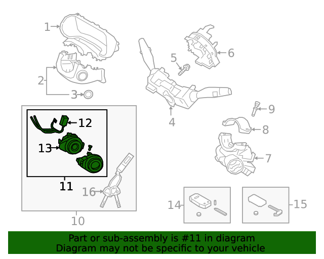 81905M7140 Ignition Lock Cylinder 20192021 Kia Forte Kia.Parts Store