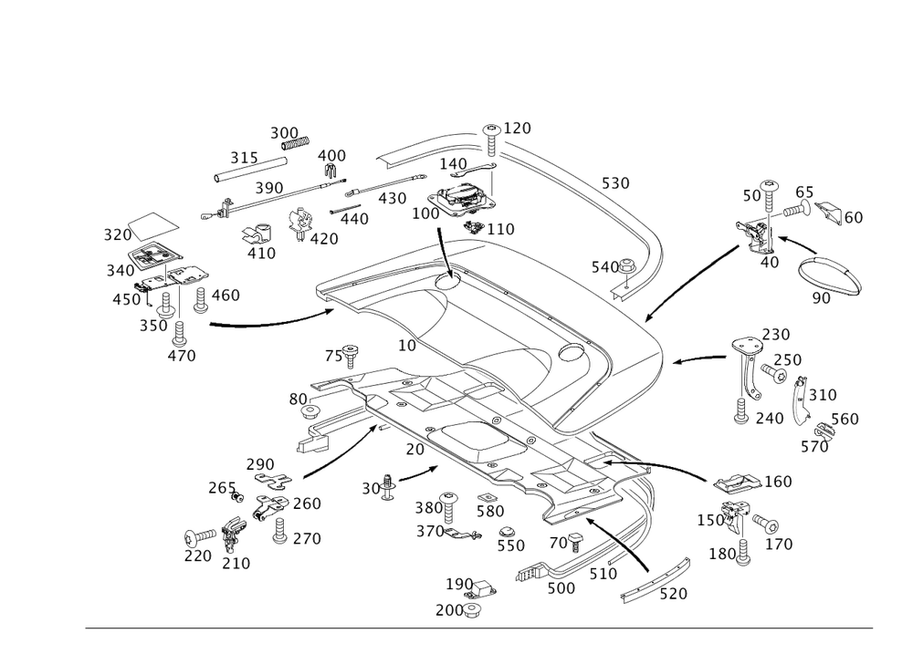 209-750-07-51 - Hinge 1998-2017 Mercedes-Benz | Mercedes-Benz USA Parts