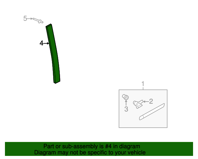 Genuine Window Trim for 19992009 Saab 95 Part 4552030 Over 30