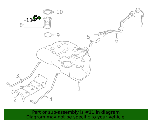 20192024 Nissan Altima Fuel Gauge Sending Unit 250606CA0A Nissan