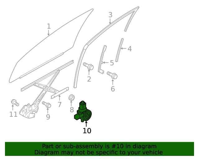20142024 Mitsubishi Window Motor 5713A386 Mitsubishi Parts Warehouse