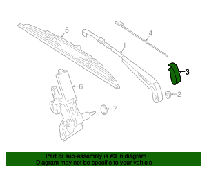 000-869-04-33 - Wiper Arm Cap 2014-2021 Mercedes-Benz | Mercedes-Benz ...