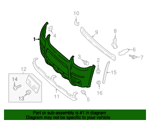 2005-2007 Ford Escape Bumper Cover 5L8Z-17D957-DAA 2005-2007 Ford Escape Bumper Cover 5L8Z-17D957-DAA
