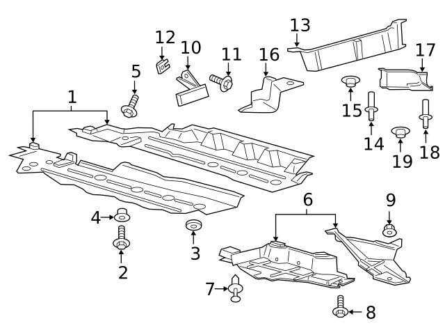 2018 Ford Escape Undercarriage Splash Shield