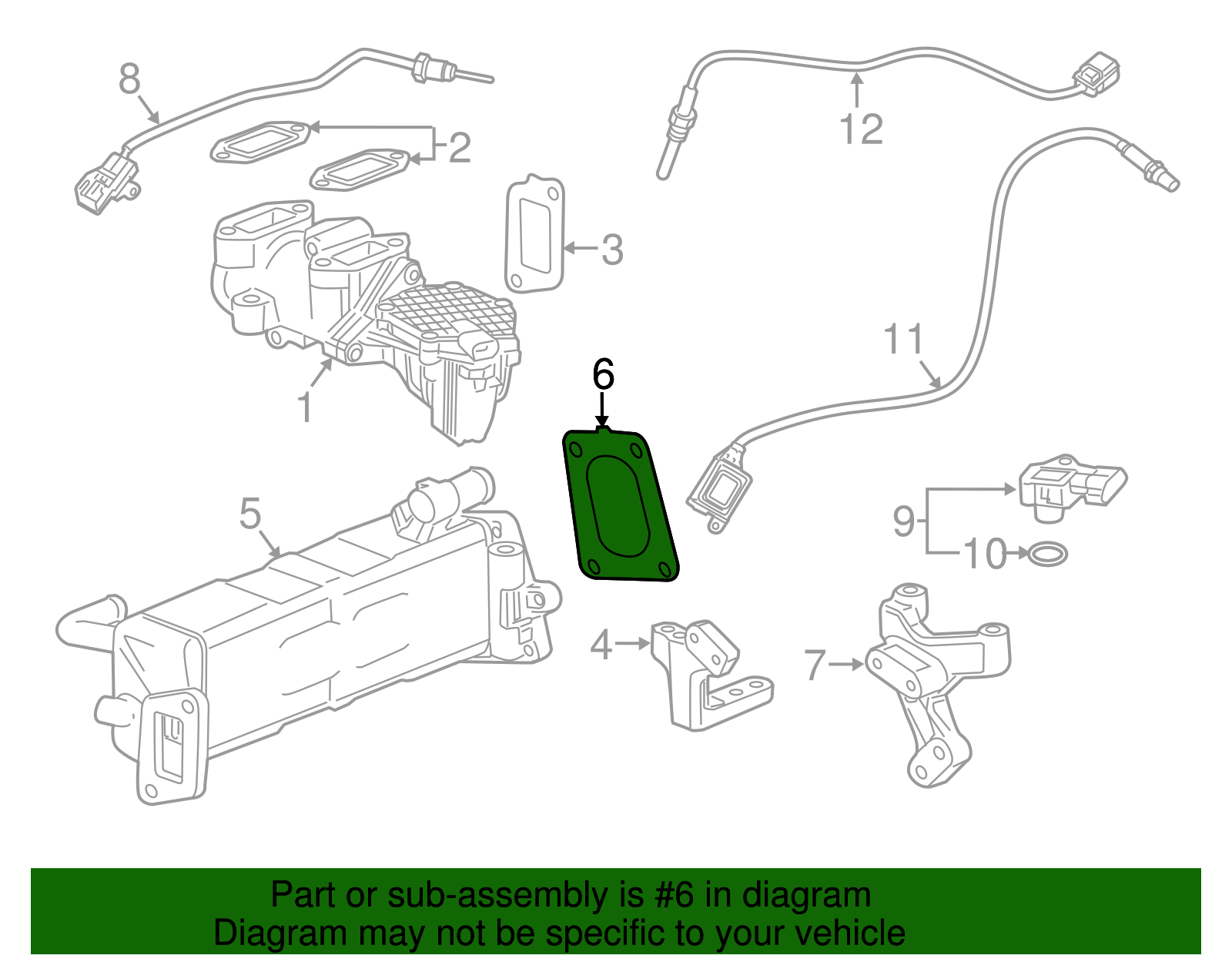EGR Valve Cooler Gasket - GM (98070023)