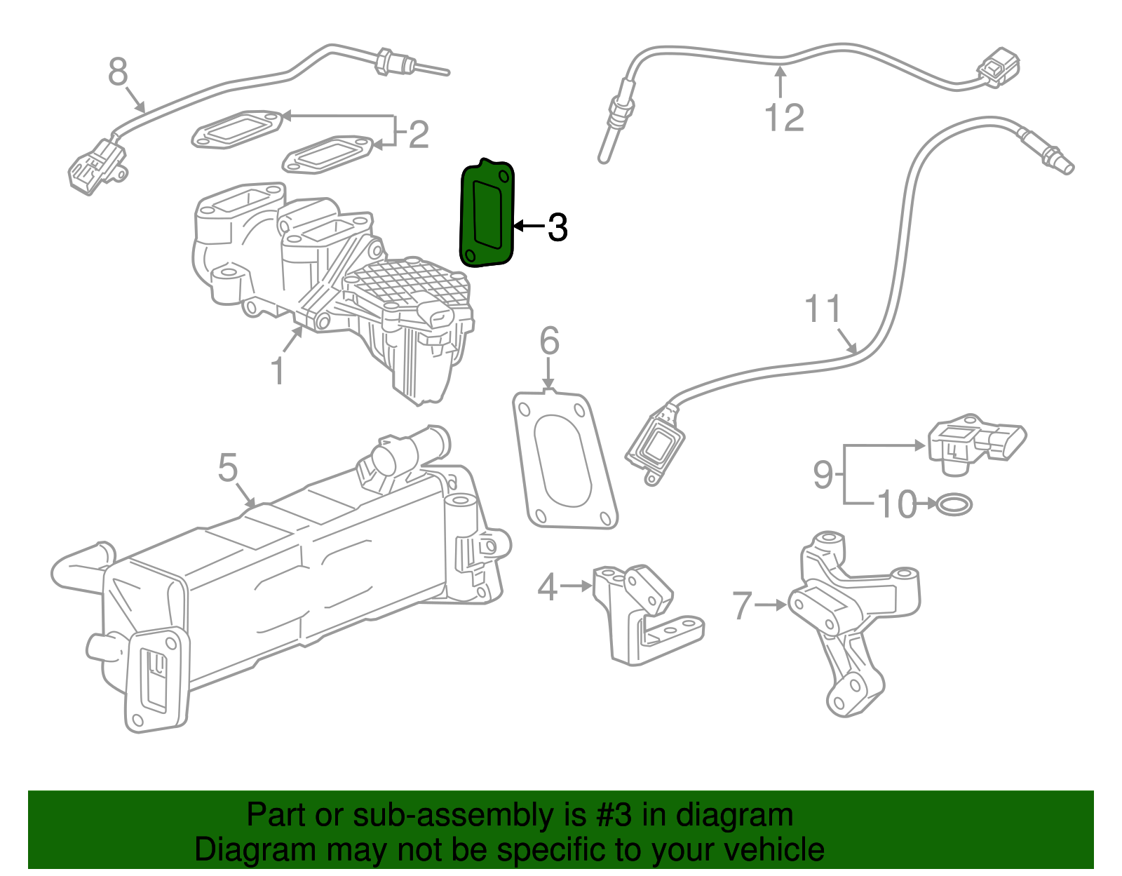 Exhaust Gas Recirculation (EGR) Valve Gasket - GM (98062923)