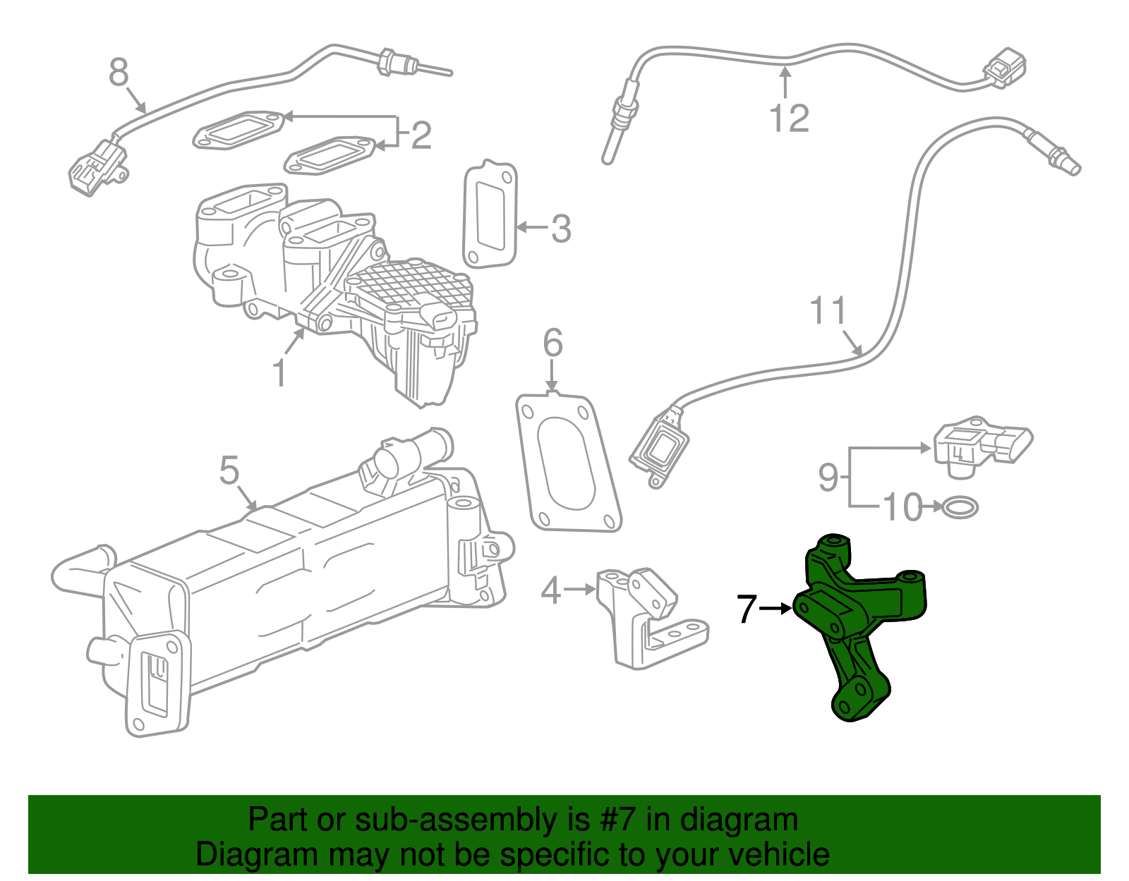Exhaust Gas Recirculation (EGR) Valve Cooling Blower Bracket - GM (98062786)