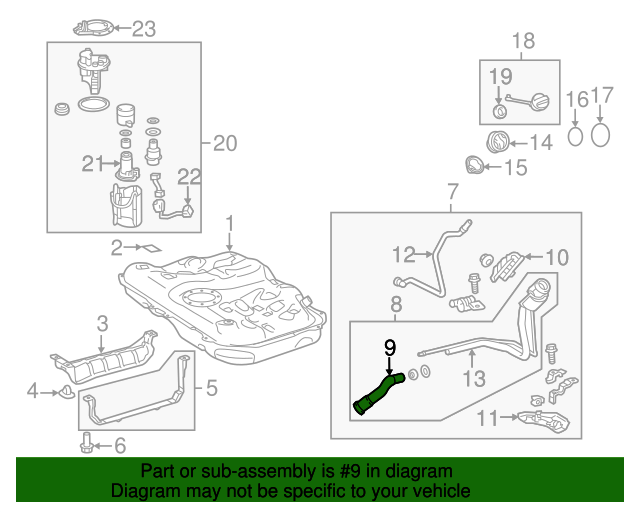 20132018 Toyota Fuel Filler Hose 7721306060 Toyota Parts Center