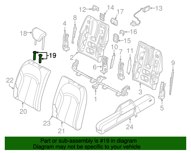 20152022 Audi Headrest Guide 1K0881920AC4PK XportAuto