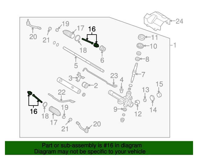 Genuine OEM Inner Tie Rod Part 577241G100 Fits 20062011 Kia Up To