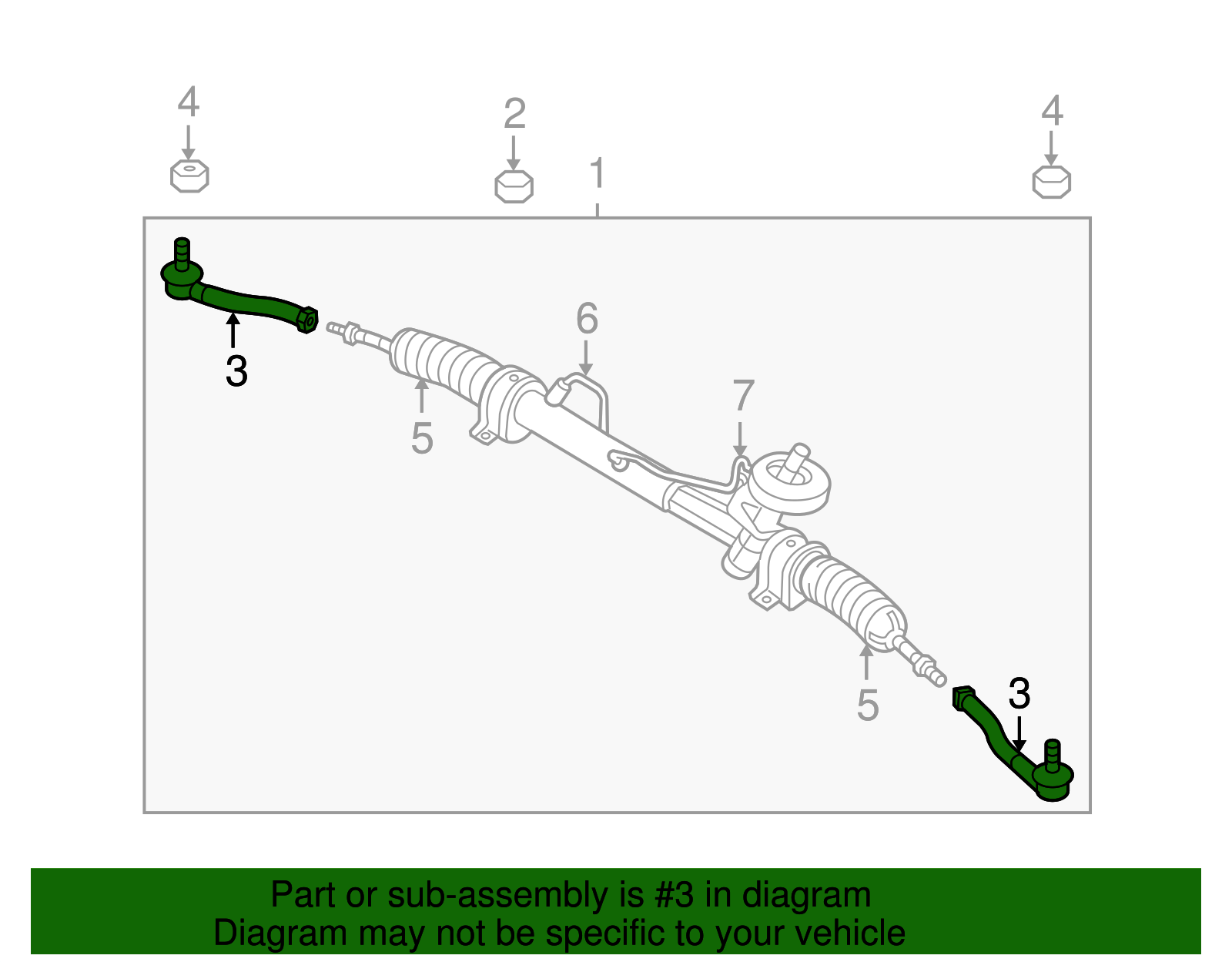 Passenger Side Steering Linkage Tie Rod End - GM (93740723)