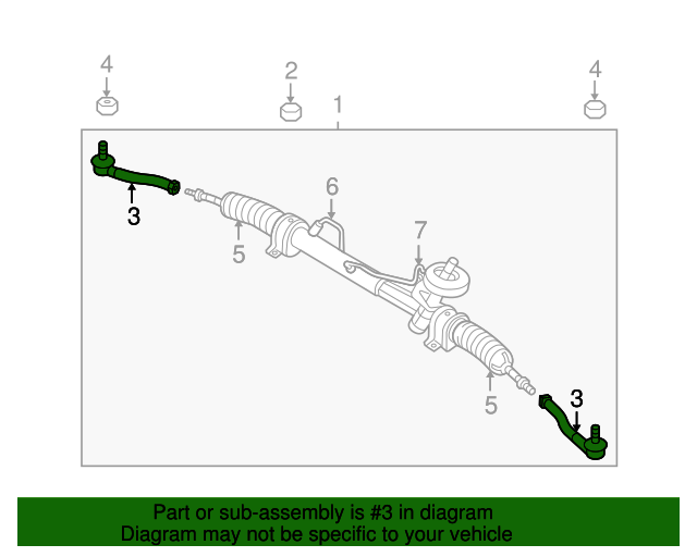 20042011 GM Passenger Side Steering Linkage Tie Rod End 93740723 GM