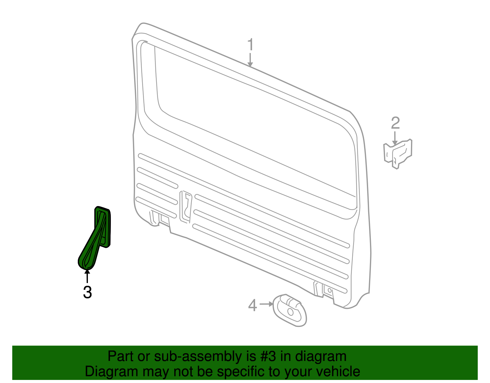 Strap Assembly-L/Gate Pull                   *Wheat - GM (15072789)