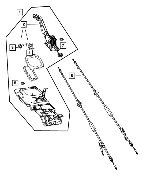 20082012 Jeep Liberty OEM NEW 20082012 Mopar Jeep Liberty Parking Brake Cable Left Rear
