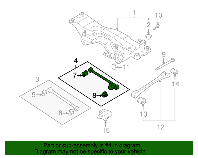 20022007 Subaru Impreza Lateral Link 20255AA331 QuirkParts
