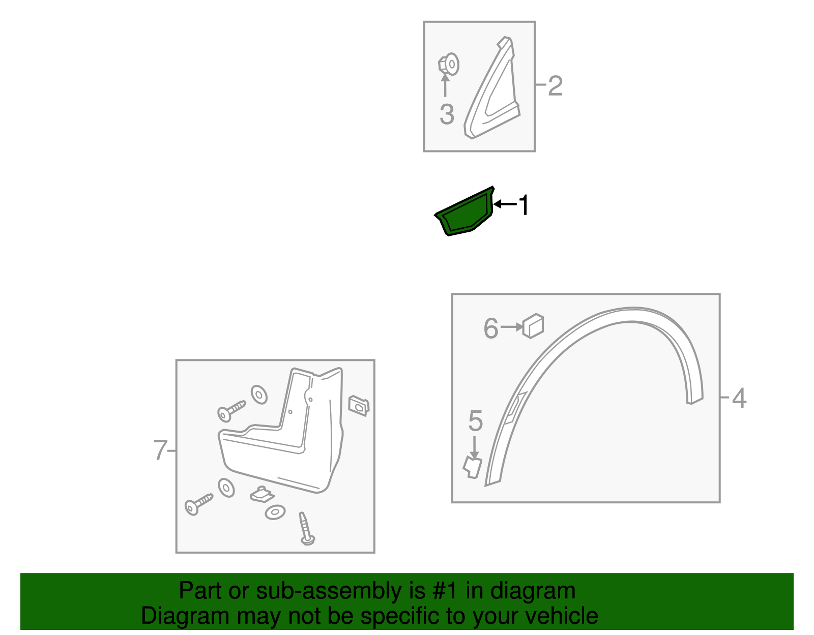 Front Driver Side Fender Crest Logo - GM (84056210)