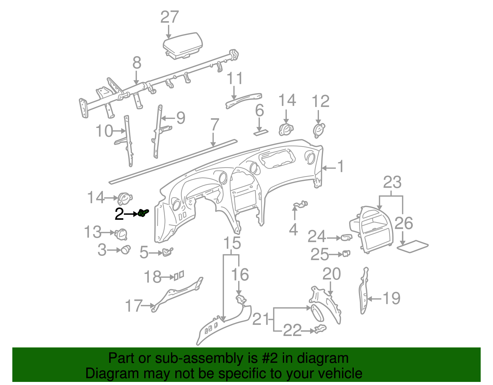 Instrument Panel Screw - Toyota (90159-60438)