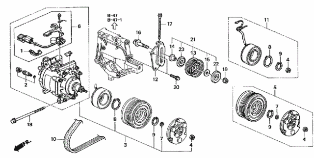 Compressor, A/C (RMD) (Sanden)(Includes Clutch u0026 Coil)