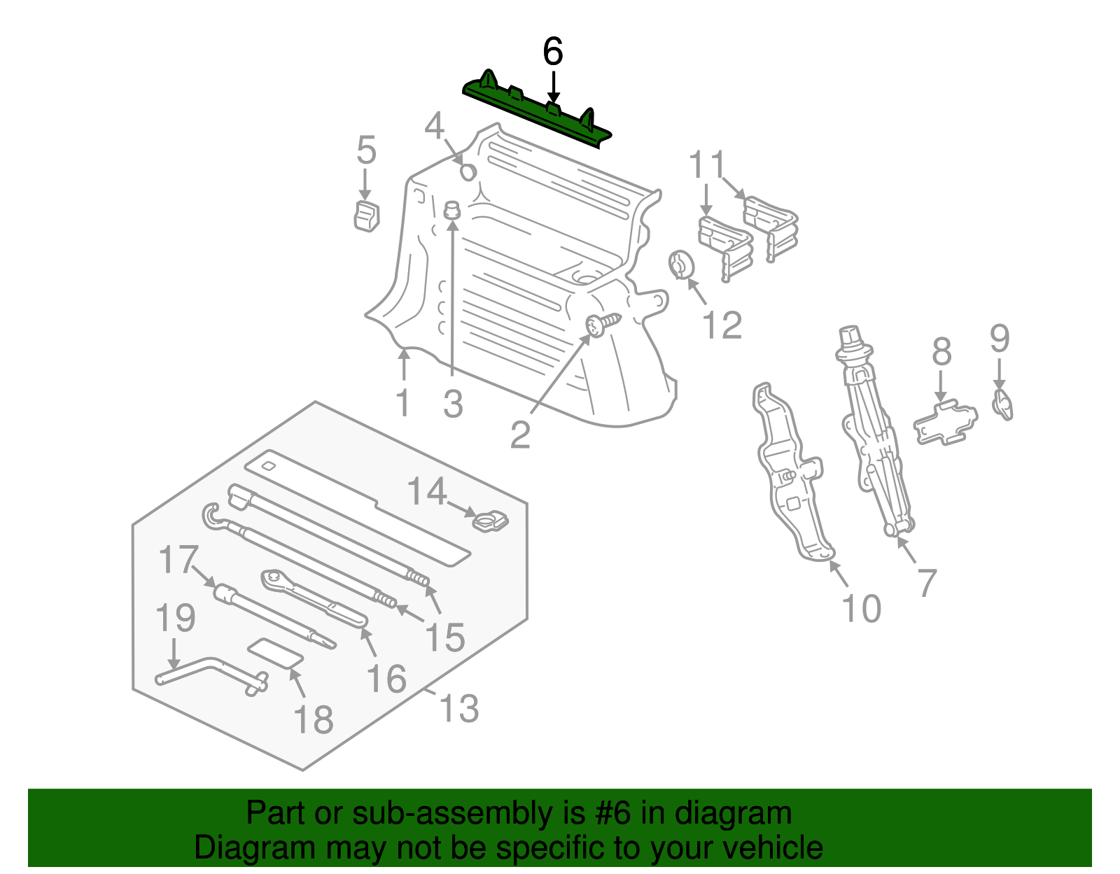 Molding, Body Side R/Wdo Garnish - GM (10358723)