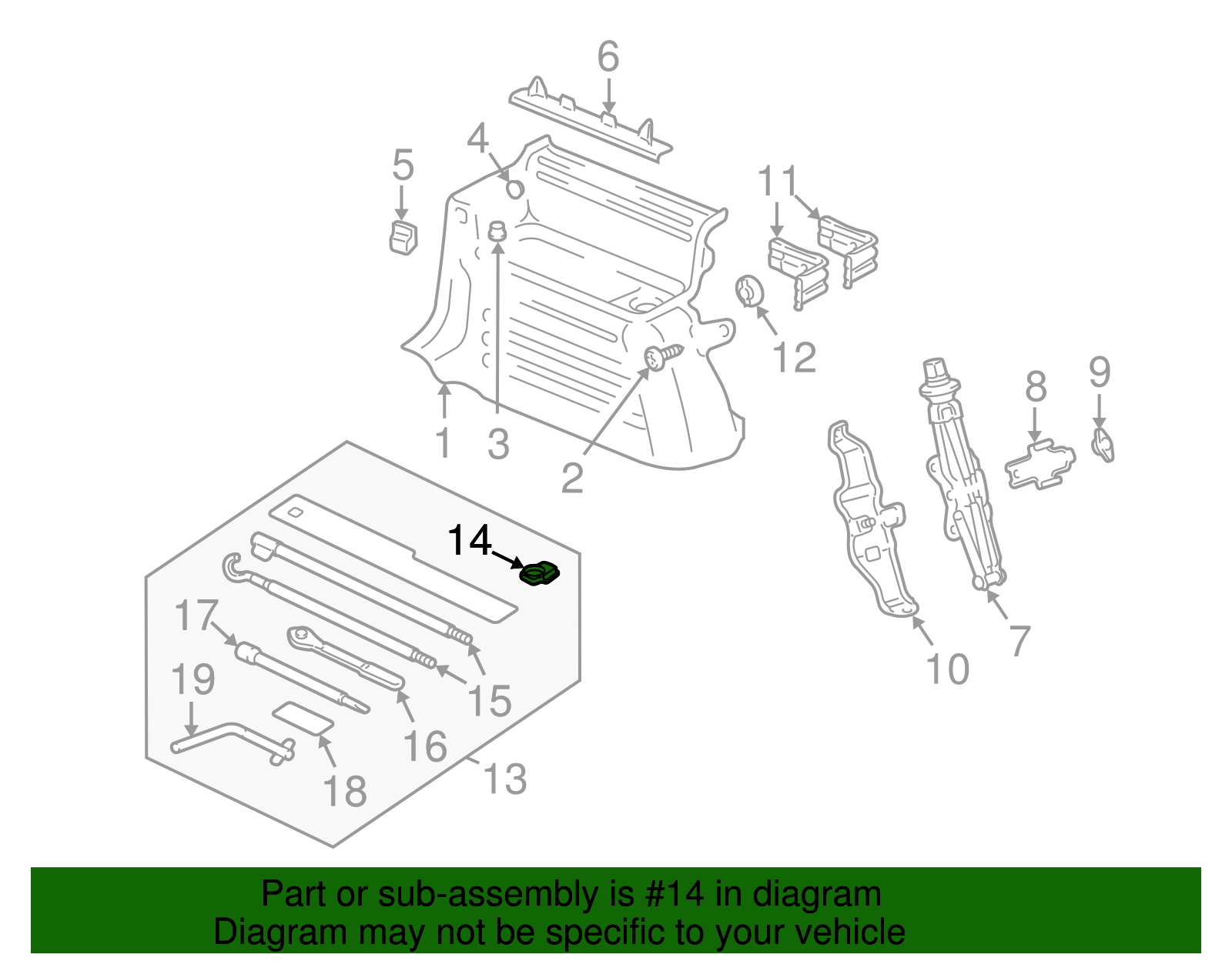 Tool Bag Retainer - GM (15186219)