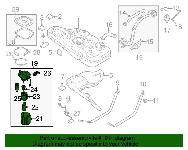 31110F2600 Fuel Pump Assembly 20172020 Hyundai Elantra Joseph