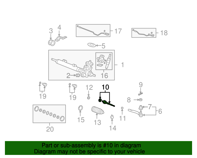 20072013 Acura MDX Joint Set, Ball (Inner) 53010STXA01 OEMAcuraPart