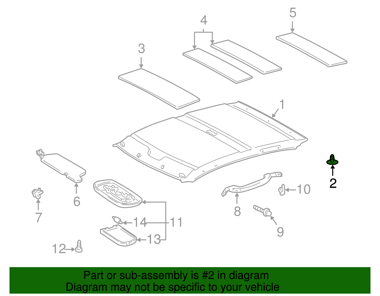 Headliner Clip - Toyota (90467-08213-A0)