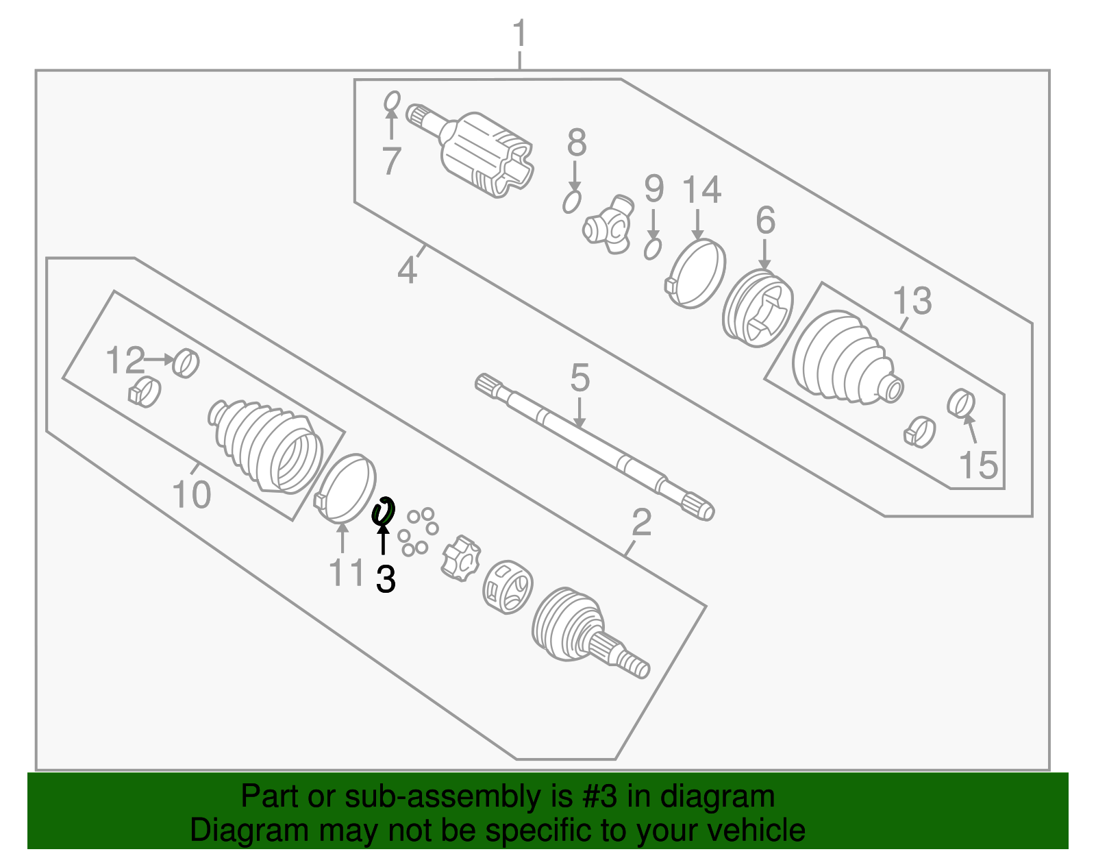 Outer Joint Assembly Retainer Ring - GM (7837081)