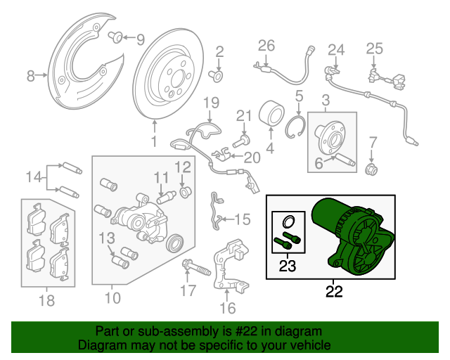 Genuine OEM Parking Brake Actuator Part LR061382 Fits 20152024 Land