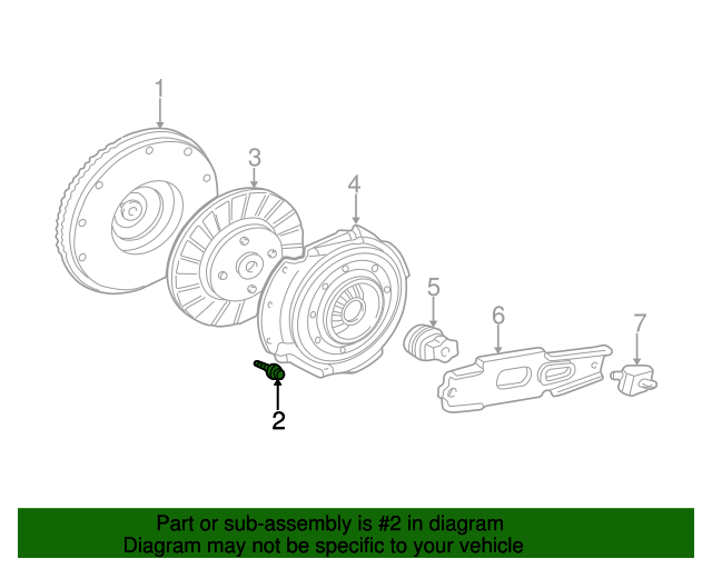 19962014 Ford OEM Flywheel Bolt F6ZZ6379AA Ford Parts Center