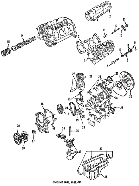 Engine Parts for 1988 Ford E-150 Econoline Club Wagon #0