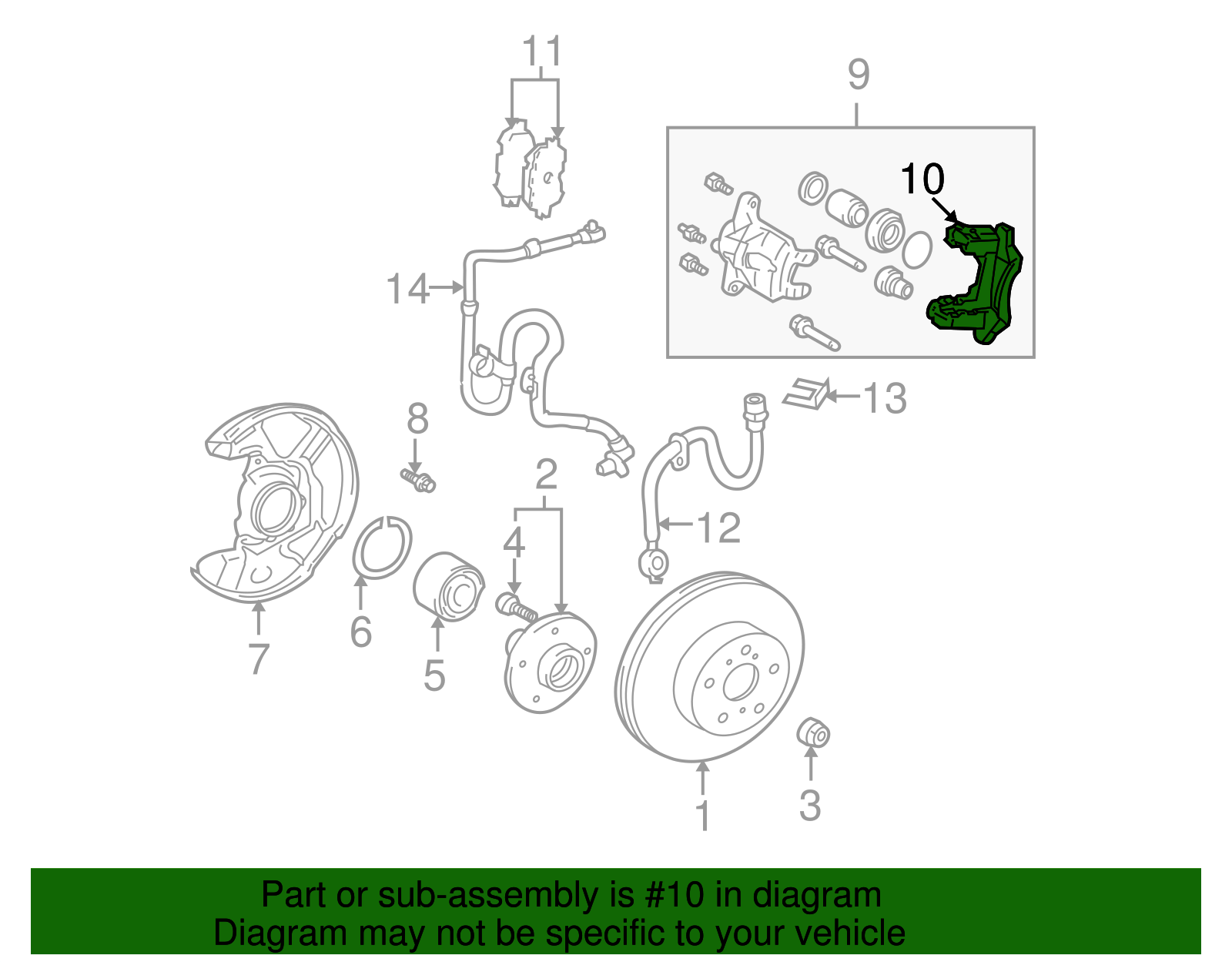 Caliper Mount - Toyota (47722-20150)