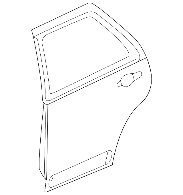 Passenger Side Rear Door with Reinforcements, Filler, Bar, and Plates - GM (89025817)