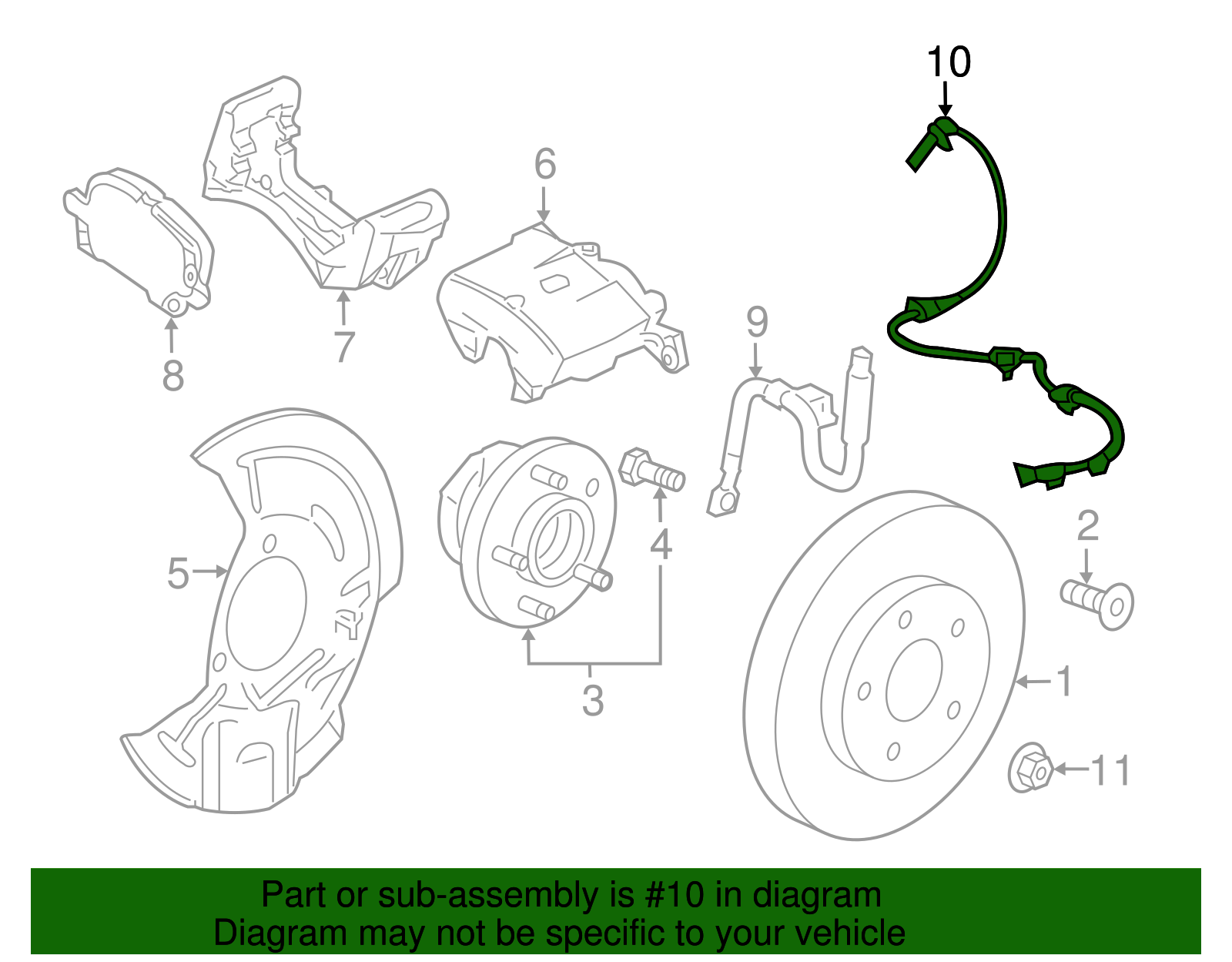 Front Wheel Speed Sensor - GM (84449199)