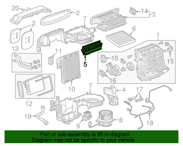 20182020 Buick Passenger Compartment Air Filter Housing Cover 39027934