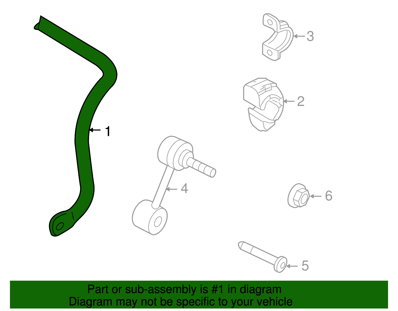 1K0-511-409-CA - Stabilizer Bar 2006-2022 Volkswagen | Volkswagen Parts ...