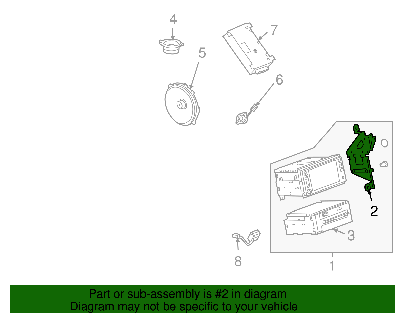 Bracket Kit, Rdo - Cadillac (89047001)
