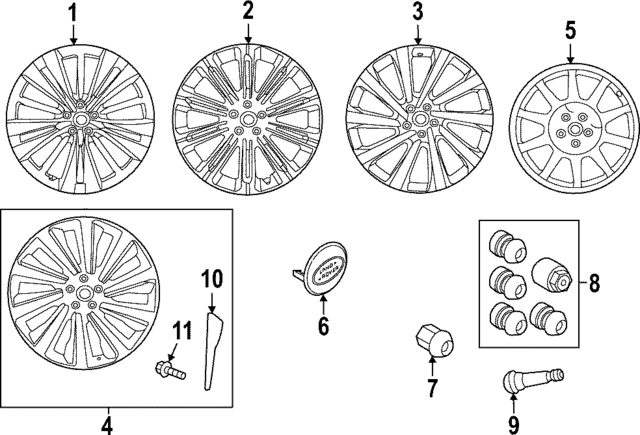 2022-2023 Land Rover Range Rover Wheel, Alloy LR166715 | Sacramento ...