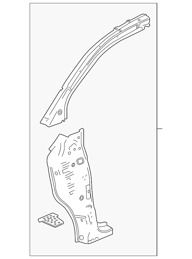 Passenger Side Body Hinge Pillar Lower Reinforcement - GM (94532683)