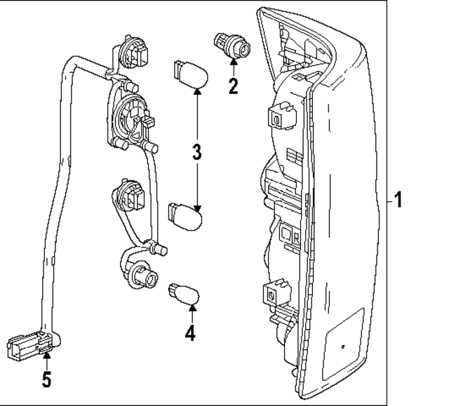 2023-2024 Chevrolet Colorado Tail Light Assembly 85651742 | GM  