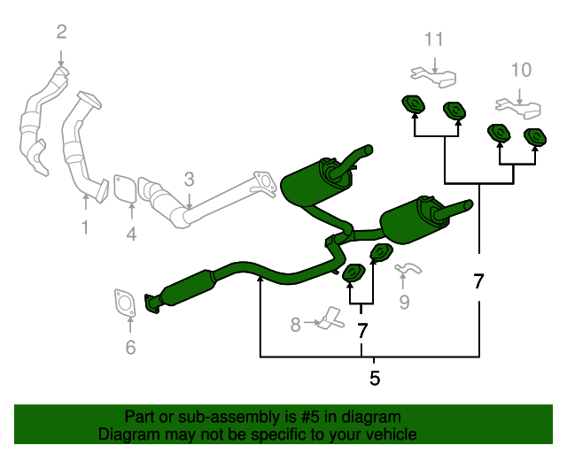 20102011 Chevrolet Impala Exhaust Muffler Assembly 20881330