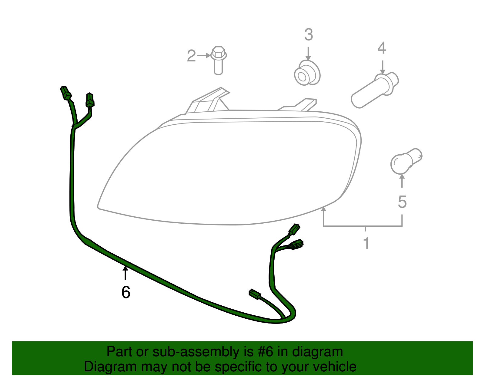 Headlamp Wiring Harness - GM (96867074)