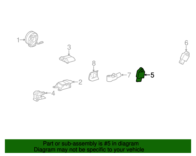 8983106060 Air Bag Impact Sensor (Left, Right, Rear) 20122020