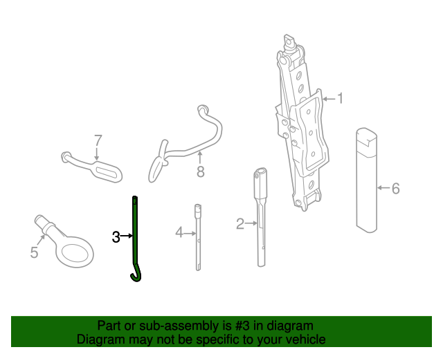Genuine OEM Floor Jack Handle Part LR081513 Fits 20172020 Land Rover