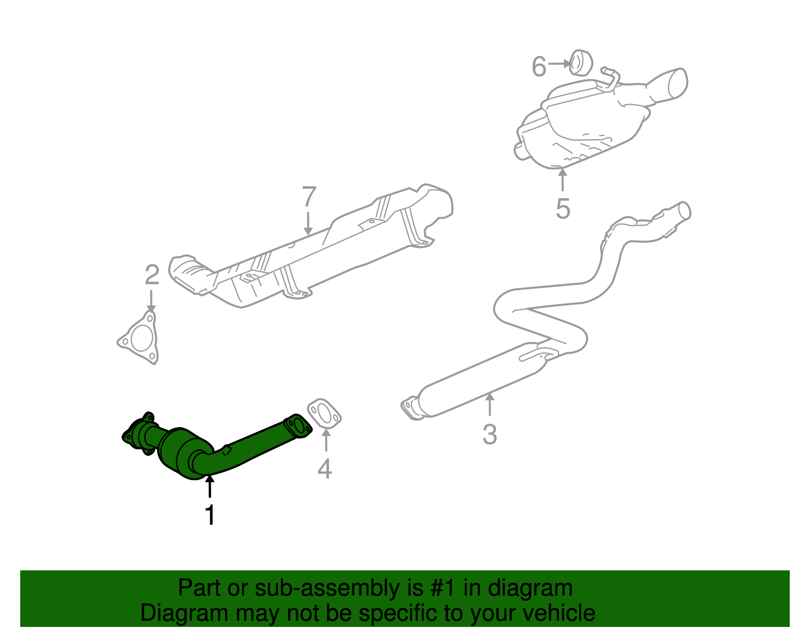 Three-Way Catalytic Converter Kit with Exhaust Manifold Pipe - GM (19418953)