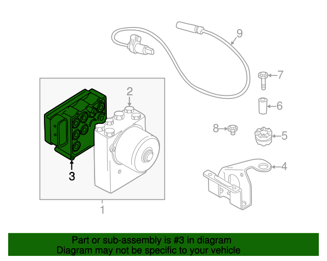 34516756289 19972001 BMW ABS Control Module (34516756289) BMW