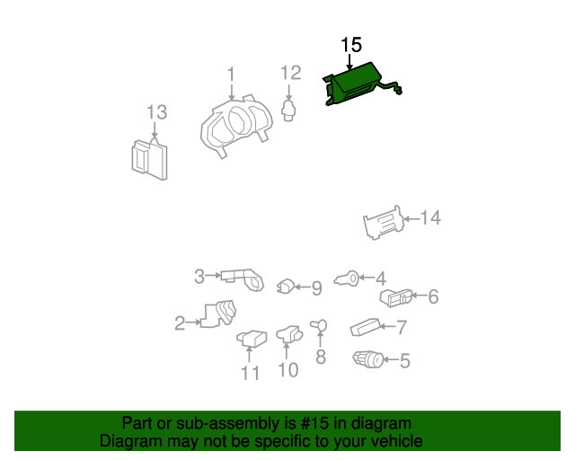 20112012 Chevrolet Malibu Instrument Panel Airbag 20952542