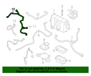 9A1-107-505-02 - PCV Valve Hose 2012-2016 Porsche 911 AutoNationParts