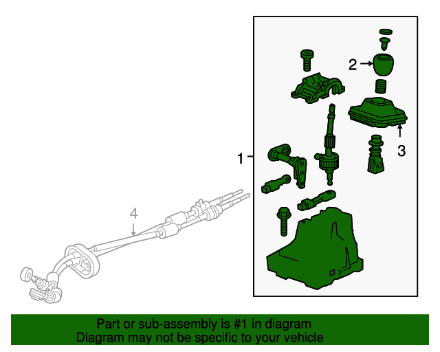 20112012 Chevrolet Cruze Manual Transmission Shifter Assembly 25183814