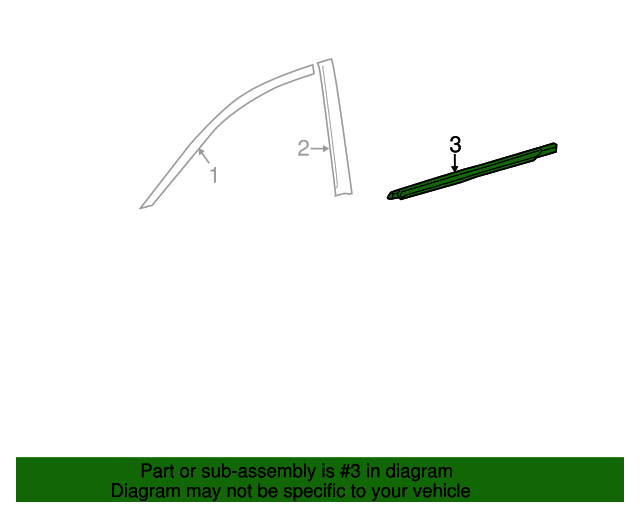 6816008020 Door Belt Molding (Right, Front) 20112020 Toyota